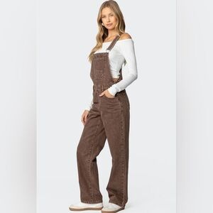 Chocolate Brown Women's Denim Overalls